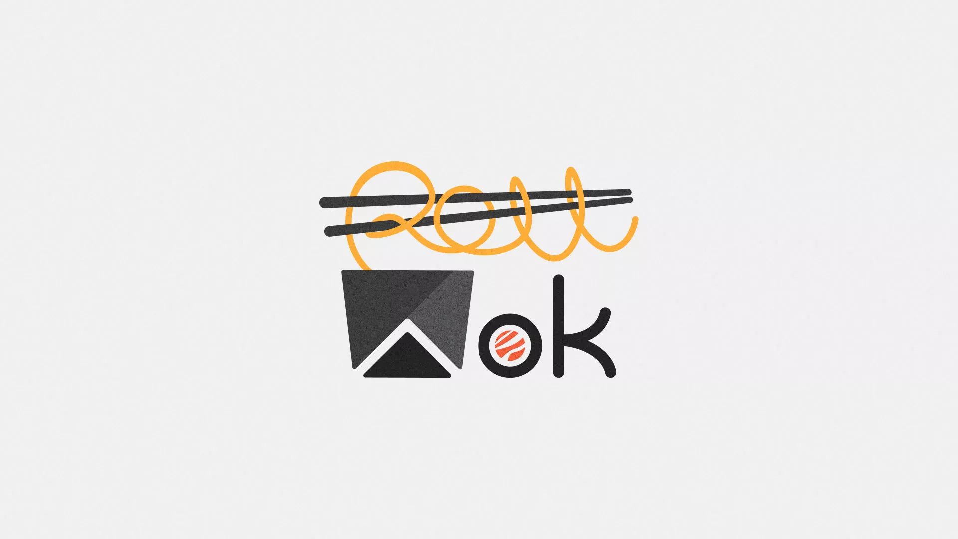 Разработка логотипа суши-бара «Roll Wok Club» в Берёзовском