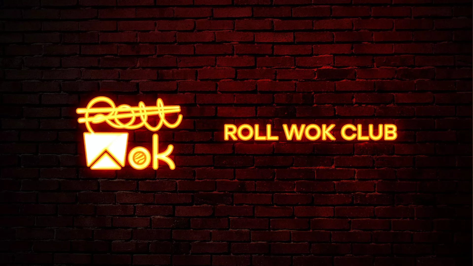 Разработка интерьерной вывески суши-бара «Roll Wok Club» в Берёзовском