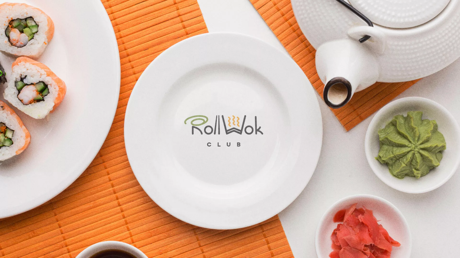 Разработка логотипа и фирменного стиля в Берёзовском для суши-бара «Roll Wok Club» Разработка логотипа и фирменного стиля в Берёзовском для суши-бара «Roll Wok Club»